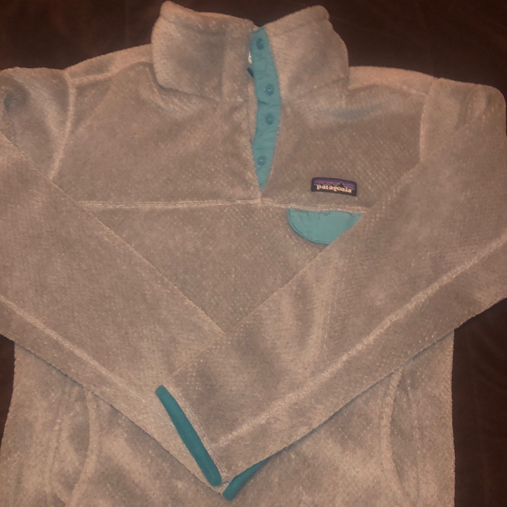 Patagonia tool snap tee  fleece grey  medium
